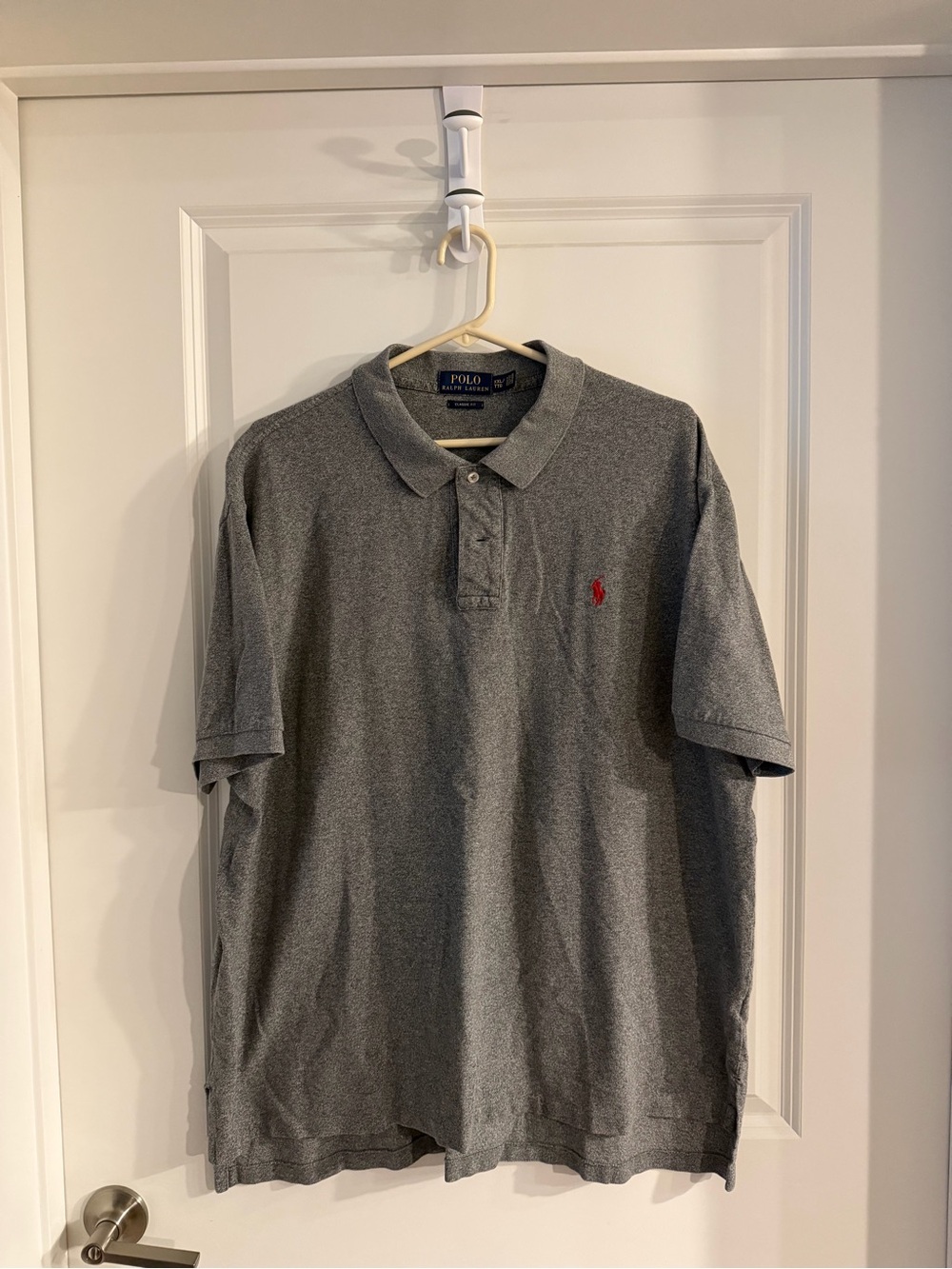 Polo by Ralph Lauren Heather Gray Polo with Red Pony